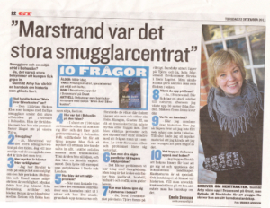 Bild av artikeln "Marstrand var det stora smugglarcentrat"